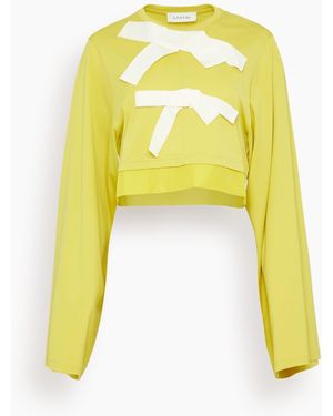Lanvin Grosgrain Detail Top - Yellow