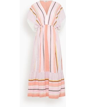 lemlem Leila Plunge Dress - Pink