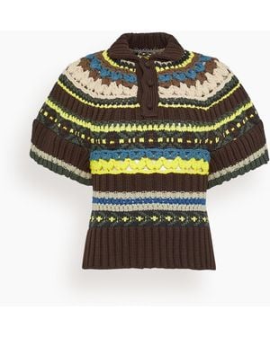 Sacai Mix Knit Pullover - Green