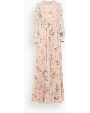 Erdem Long Sleeve Gown - Pink
