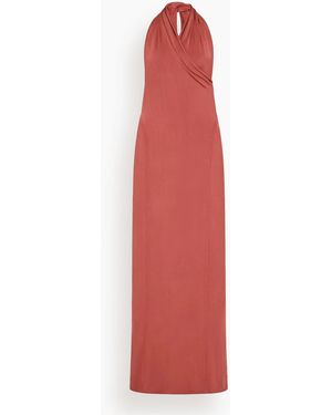 Another Tomorrow Gathered Halter Dress