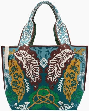 ALÉMAIS Florence Jacquard Maxi Tote - Blue