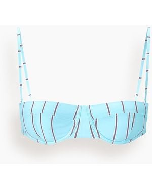 STAUD Jo Balconette Bikini Top - Blue