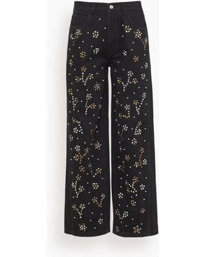Sea Etta Denim Studded Jeans - Black