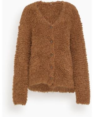 R13 Fluffy Boyfriend Cardigan - Brown