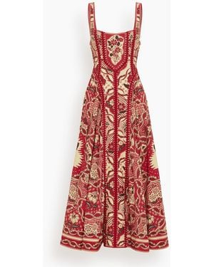 ALÉMAIS Kenny Midi Dress - Red