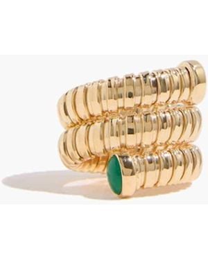 Ivi Gaia Triple Twist Ring With Stones - Metallic