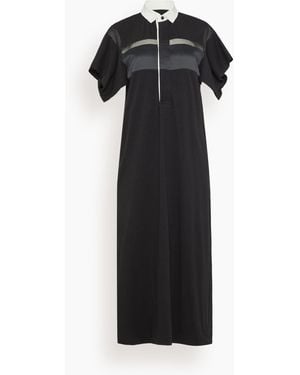 Sacai Cotton Jersey Dress - Black