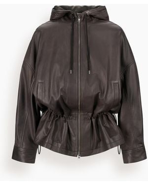 STAUD Gondola Leather Jacket - Black