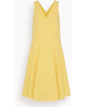 Another Tomorrow Full Skirt Dress - Yellow