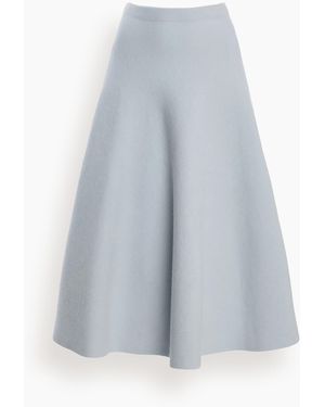 Brandon Maxwell The Miller Structured Knit Skirt - Blue