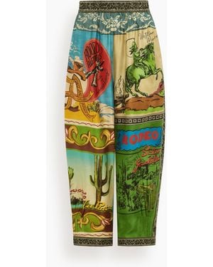 ALÉMAIS Ace Tapered Silk Pant - Green
