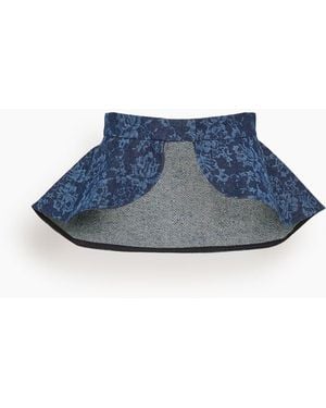 BITE STUDIOS Lace Print Denim Belt - Blue