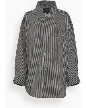 R13 Shawl Lapel Shirt - Gray