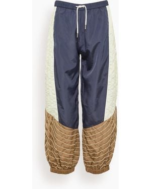 Sea Quinn Embroided Beaded Jogger - Blue