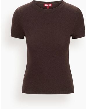 STAUD Easy Cashmere Tee - Brown