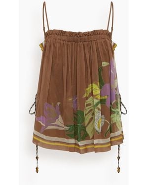 ALÉMAIS Alfie Ruched Top - Brown
