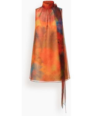 STAUD Albee Mini Dress - Orange