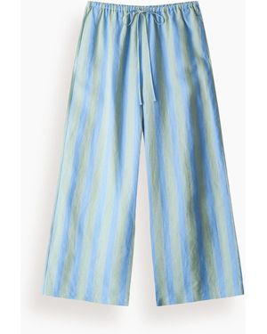 STAUD Mateo Linen Pant - Blue