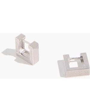 Ivi Mini Narrow Aurelia Hoops - White