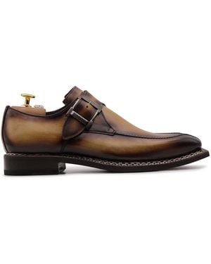 Harris Shoes 1913 Hand-Painted Single Buckle With Norwegian Workmanship - Black
