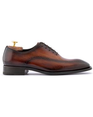 Harris Shoes 1913 Hand-Painted Leather Brogues - Brown