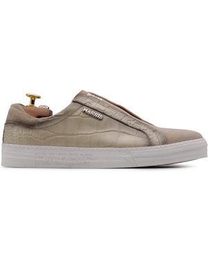 Harris Shoes 1913 Sneakers Slipon Effetto Coccodrillo - Black