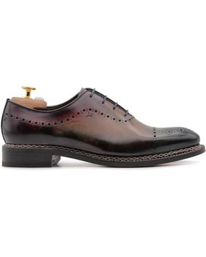 Harris Shoes 1913 Oxford Hand-Painted With Norwegian Workmanship - Black