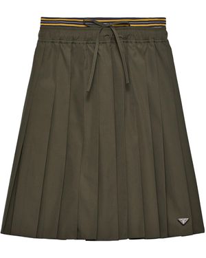 Prada Pleated Midi Skirt - Green