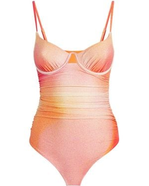 Jonathan Simkhai Sunset Print Laine Swimsuit - Pink