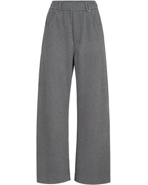 Brunello Cucinelli Cotton French Terry Pants - Gray