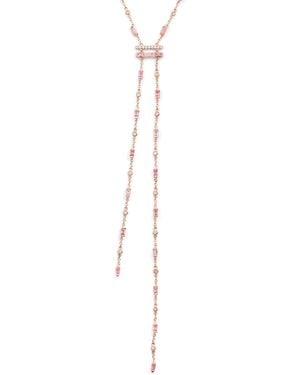 SHAY Diamond And Sapphire Cascade Y Necklace - White