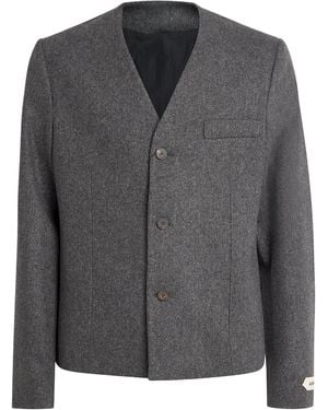 Jacquemus Virgin Wool-Blend Sera Jacket - Black
