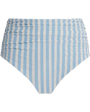 Jonathan Simkhai Stripe Teya High-Rise Bikini Bottoms - Blue