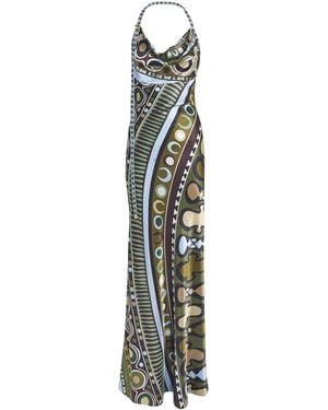 PUCCI Satin Soleil Maxi Dress - Multicolour