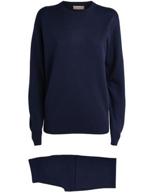 Olivia Von Halle Silk-Blend Carmel Tracksuit - Blue