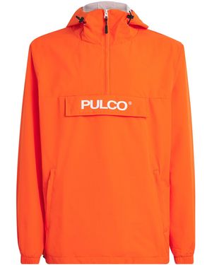 Pulco Studios Water-Resistant Ripstop Coaches Jacket - Orange