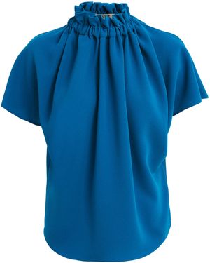 Edeline Lee Ruff Blouse - Blue