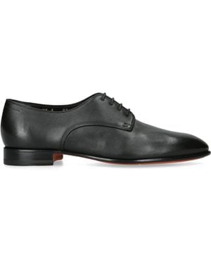 Santoni Leather Adrian Blake Oxford Shoes - Black