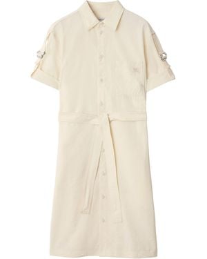Burberry Silk-Blend Shirt Dress - White