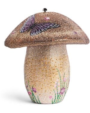 Judith Leiber Embellished Mushroom Bella Clutch Bag - White