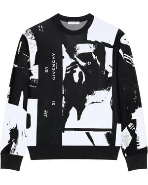 Givenchy Cotton-Blend Photographic Negative Jumper - Black