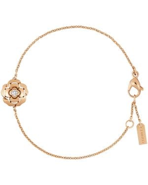 CHANEL And Diamond Extrait De Camélia Bracelet - Metallic