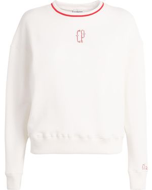 Claudie Pierlot Cotton Cp Embroidered Sweatshirt - White
