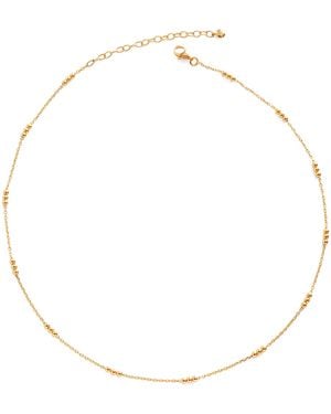 Monica Vinader Vermeil Triple Beaded Chain Necklace - Metallic