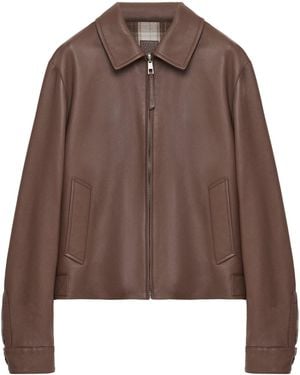 Loewe Reversible Leather Jacket - Brown