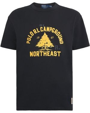 Polo Ralph Lauren Cotton Campground Print T-Shirt - Black