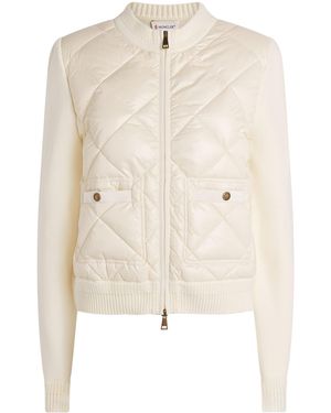 Moncler Cotton Quilted Hybrid Jacket - White
