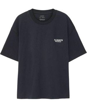 AllSaints Organic Cotton Shadow T-Shirt - Blue