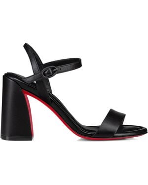 Christian Louboutin Miss Jane Nappa Leather Heeled Sandals 85 - Black